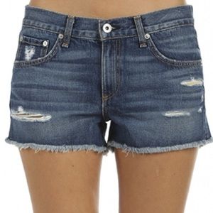 Rag & bone distressed cut off denim shorts